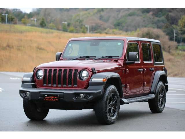 ジープ　ラングラーアンリミテッド　限定車　限定カラースナッズベリー　Ｂｌｕｅｔｏｏｔｈ接続　バックカメラ　ブラインドスポットモニター　お気軽にお問い合わせください！